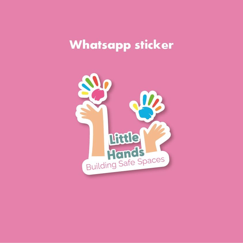 מדבקת וואטסאפ בעיצוב Little Hands
